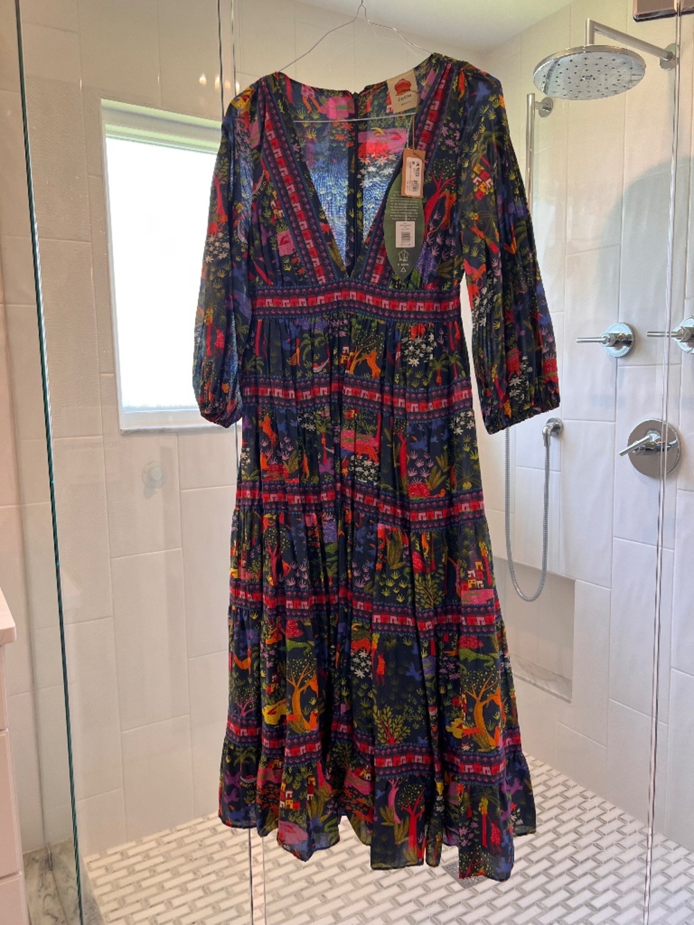 Farm Rio Animal Utopia Midi Dress NWT Size Medium